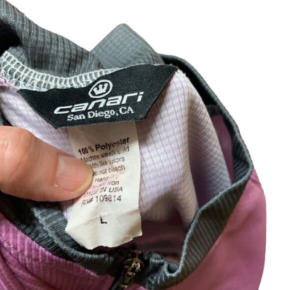 Canari Women's L Large Cycling Shirt Short Sleeve Water Bottle Pocket Reflectors - Picture 7 of 7